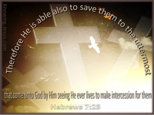 Hebrews 7:25 He Is Able To Save to the Uttermost (beige)