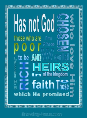 James 2:5 Rich in Faith (aqua)