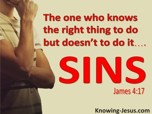 James 4:17 Know The Right Thing And Do It (beige)