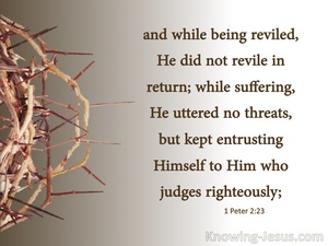 1 Peter 2:23 He Entrusted To Him Who Judges Righteously (beige)