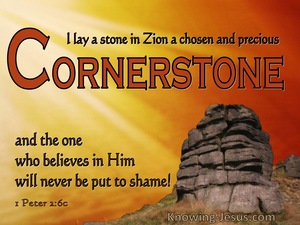 1 Peter 2:6 In Zion : A Precious Cornerstone (orange)