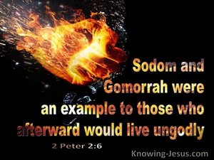 2 Peter 2:6 Sodom And Gomorrah An Example (orange)
