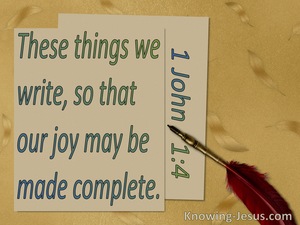 1 John 1:4 These Things We Weite So Our Joy May Be Complete (yellow)