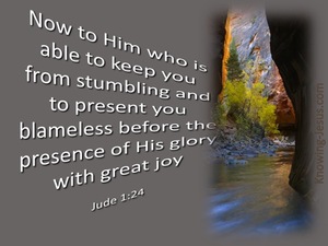 Jude 1:24 He Is Able To Keep You From Stumbling (gray)