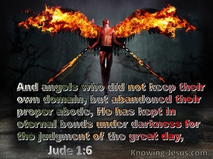 Jude 1:6 Angels Who Left Their Domain He Kept Under Darkness (gray)