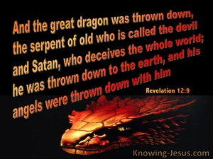 Revelation 12:9 The Great Dragon Called The Devil And Satan (black)