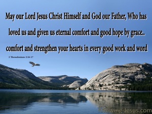 2 Thessalonians 2:16 Eternal Comfort and Good Grace (blue)