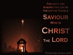 Luke 2:11 Unto You Is Born A Saviour (brown)