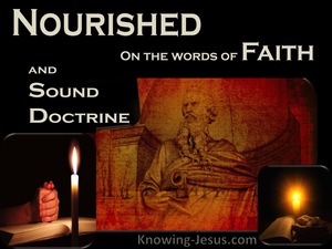 1 Timothy 4:6 Nourished On The Words Of Faith And Sound Doctrine (brown)