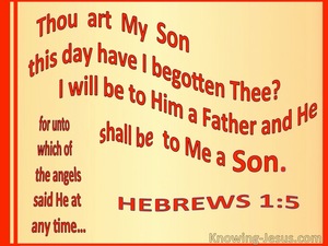 Hebrews 1:5 This Day Have I Begotten Thee (beige)