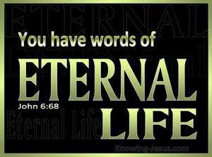 John 6:68 You Have The Words Of Eternal Life (green)