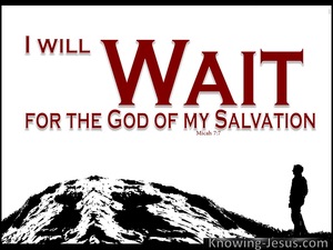  Micah 7:7 Wait For The God Of My Salvation (red)