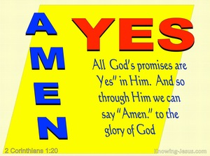 2 Corinthians 1:20 Yes In Him And Amen (yellow)