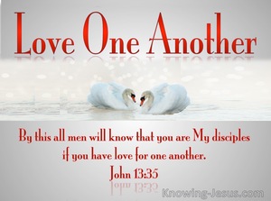 John 13:35 Love One Another (red)