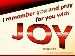 Philippians 1:3 Remember And Pray With Joy (maroon)