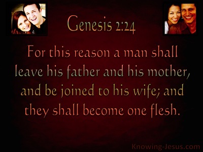 Genesis 2:24 Joined Together As One Flesh (brown)