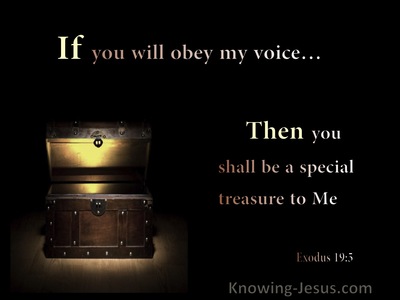 Exodus 19:5 If You Obey My Voice Then You Will Be A Special treasure To Me (yellow)