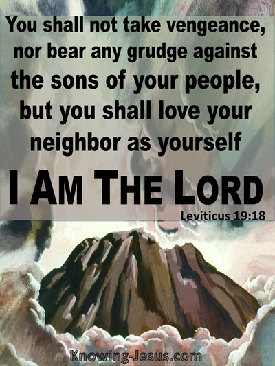 Leviticus 19:18 Do Not Hold Grudges Love Your Neighbour (brown)