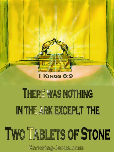 1 Kings 8:9 Nothing In The Ark But Two Tablets Of Stone (sage)
