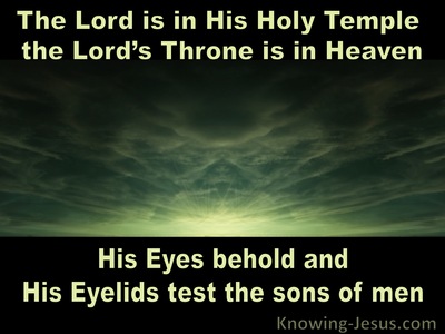 Psalm 11:4 The Lord Is In His Holy Temple (sage)