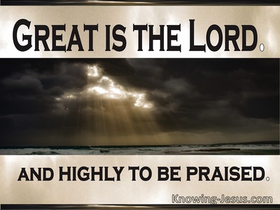 Psalm 145:3 Great Is The Lord (cream)