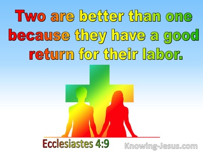 Ecclesiastes 4:9 Two Are Better Than One  (blue)