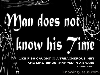 Ecclesiastes 9:12 Man Does Not Know His Time (white)