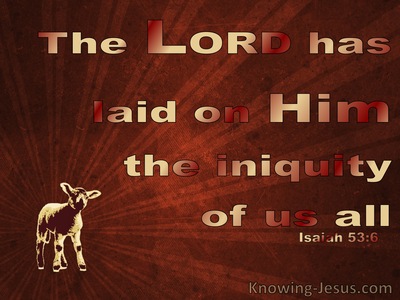 Isaiah 53:6 The Iniquity Of Us All (devotional) (red)