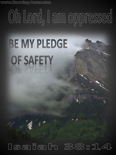 Isaiah 38:14 Be My Pledge Of Safety (gray)