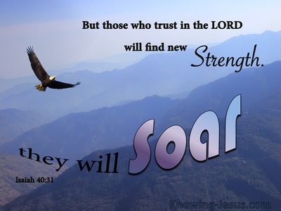 Isaiah 40:31 Those Who Trust In The Lord Will Soar (blue)