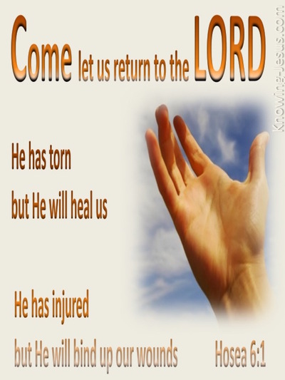 Hosea 6:1 Let Us Return To The Lord (beige)