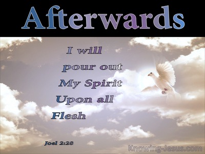 Joel 2:28 I Will Pour Our My Spirit Upon All Flesh (black)
