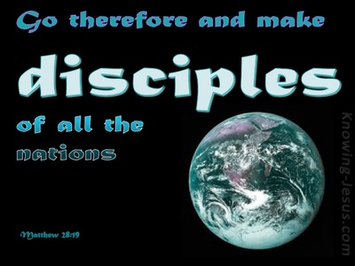 Matthew 28:19 Go And Make Disciples (blue)