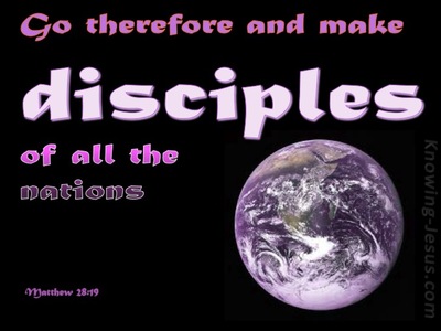 Matthew 28:19 Go And Make Disciples (pink)