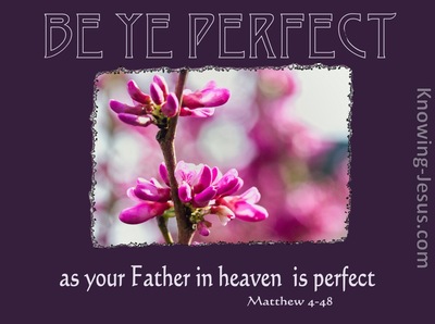 Matthew 5:48 Be Ye Perfect As Your Father In Heaven (purple)