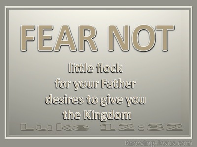 Luke 12:32 Fear Not Little Flock (beige)