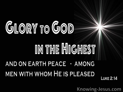Luke 2:14 Glory To God In The Highest And Peace On Earth (black)