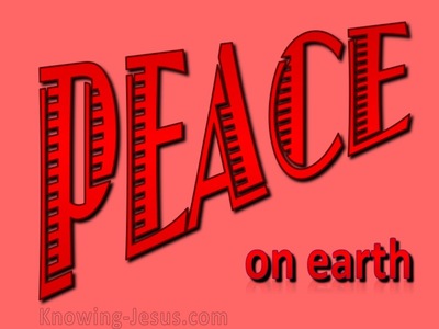 Luke 2:14 Peace on Earth (red)