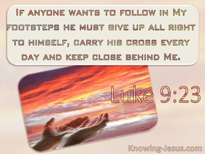 Luke 9:23 He Must Die To Self And Take Up His Cross And Follow Me (windows)11:28