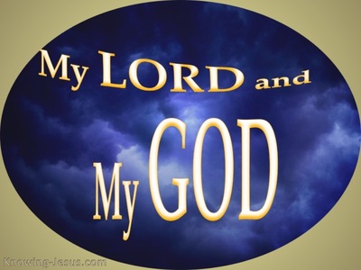 John 20:28  My Lord and My God (devotional) (blue)