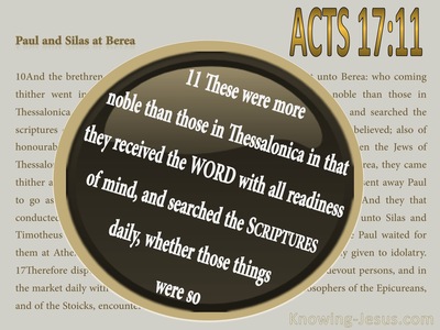 Acts 17:11 They Searched The Scriptures Daily (gold)