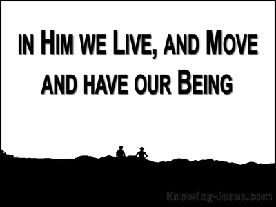 Acts 17:28 In Him We Live And Move (white)