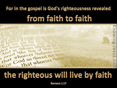 Romans 1:17 God's Righteousness Revealed (beige)