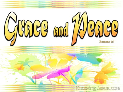 Romans 1:7 Grace and Peace (yellow)