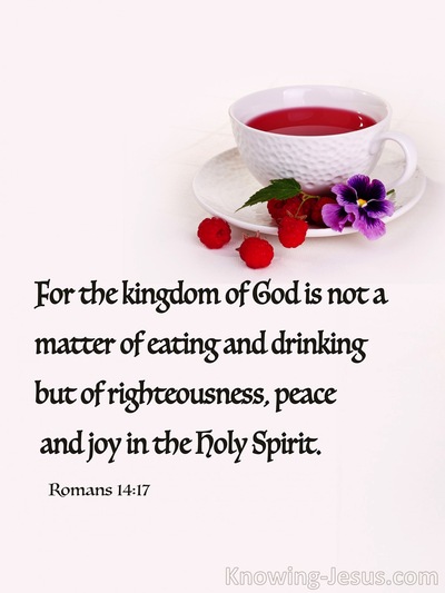Romans 14:17 Righteousness Peace And Joy (pink)