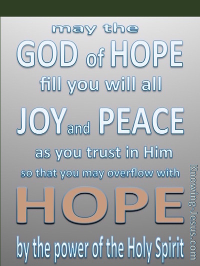 Romans 15:13 God Of Hope (white)