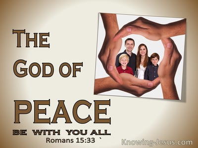 Romans 15:33 May The God Of Peace Be With You (beige)