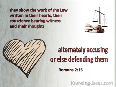 Romans 2:15 The Law Written In Their Consciences (maroon)