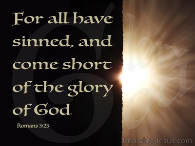 Romans 3:23 All Have Sinned And Fall Short Of God's Glory (brown)