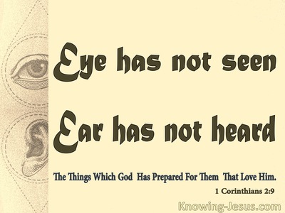 1 Corinthians 2:9 Eye Has Not Seen, Ear Has Not Heard (beige)